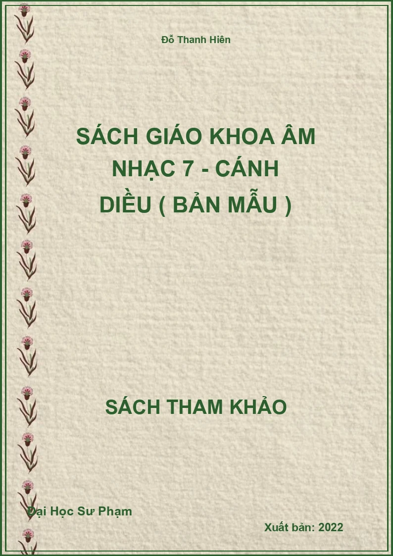 Sách giáo khoa Âm nhạc 7 - Cánh Diều ( Bản Mẫu )