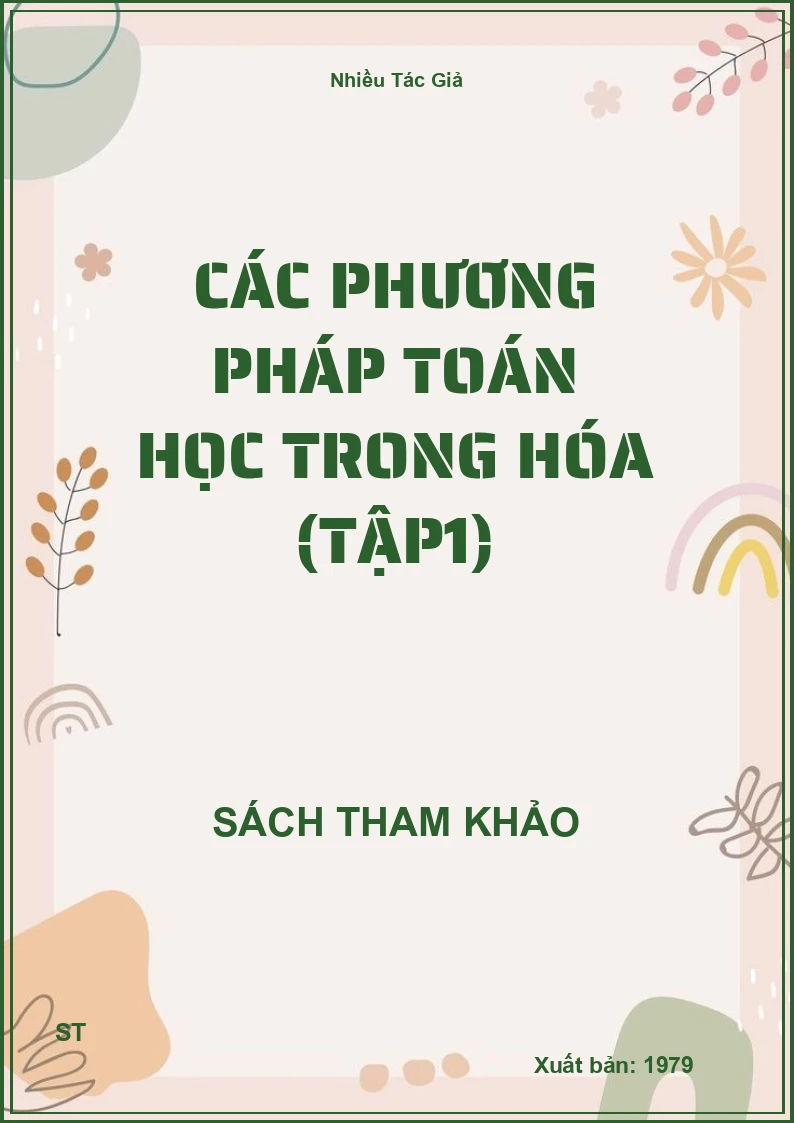 Các Phương Pháp Toán Học Trong Hóa (Tập1)