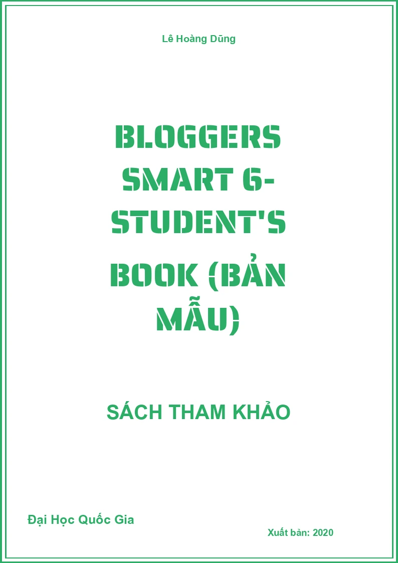 Bloggers Smart 6- Student's Book (Bản Mẫu)