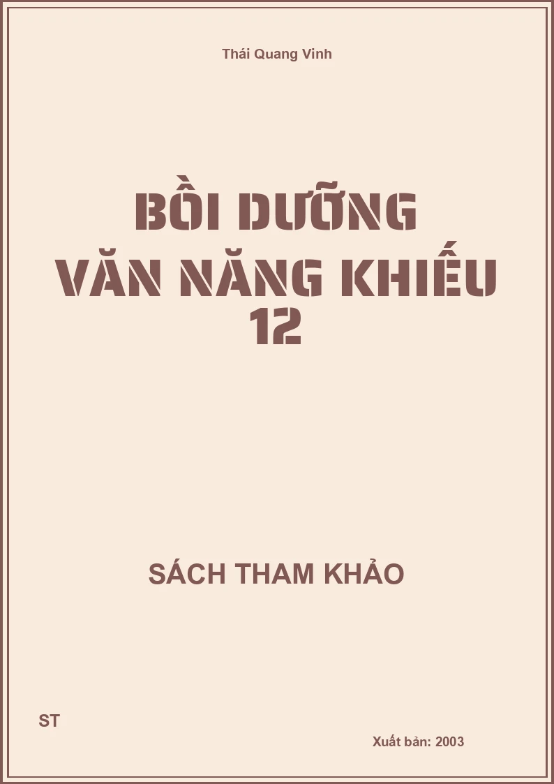 Bồi Dưỡng Văn Năng Khiếu 12