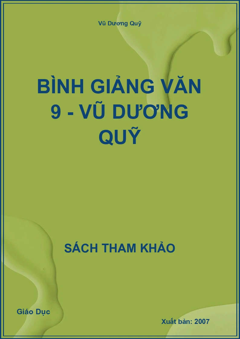 Bình Giảng Văn 9 - Vũ Dương Quỹ
