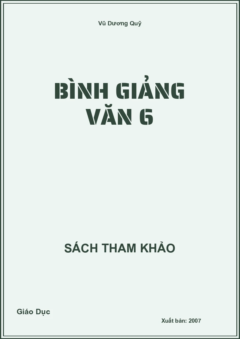 Bình Giảng Văn 6