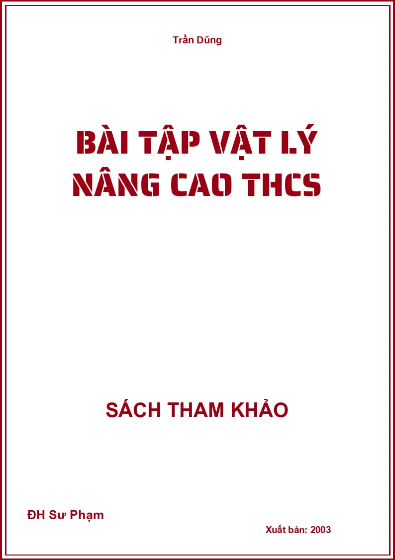 Bài Tập Vật Lý Nâng Cao Thcs