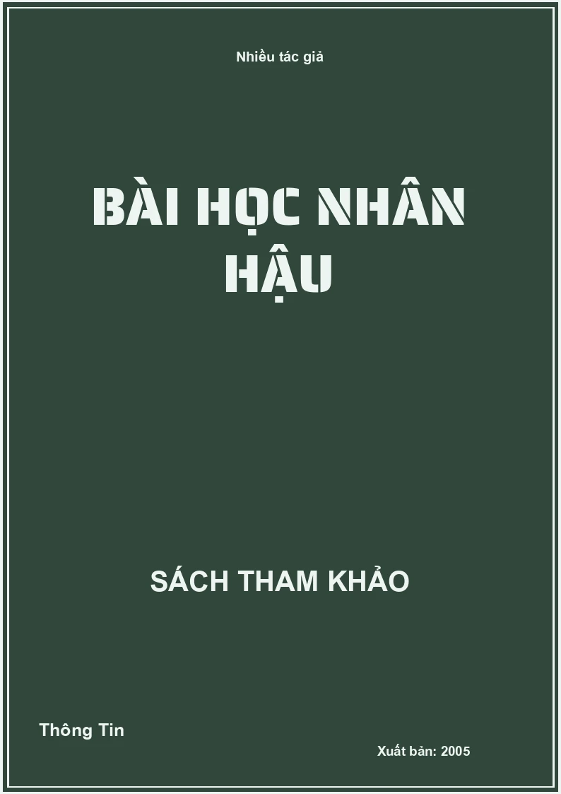 Bài Học Nhân Hậu