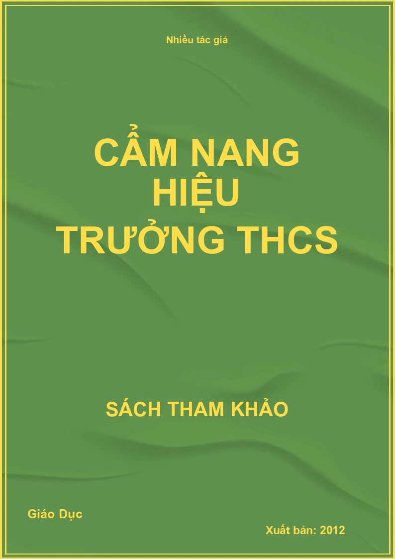 Cẩm Nang Hiệu Trưởng Thcs