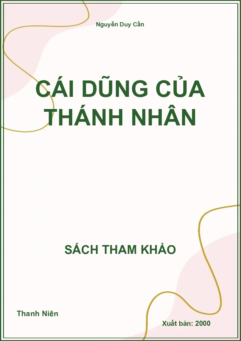 Cái Dũng Của Thánh Nhân