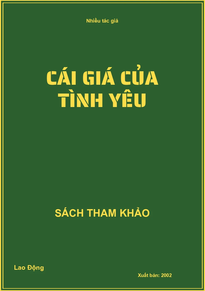 Cái Giá Của Tình Yêu