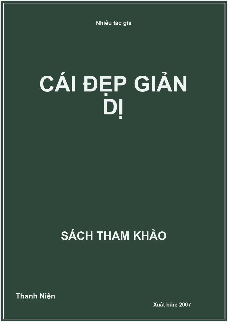 Cái Đẹp Giản Dị