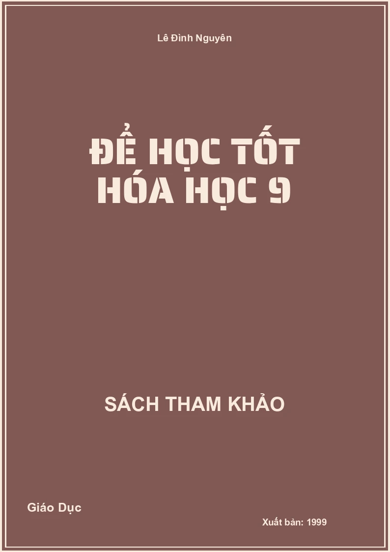 Để Học Tốt Hóa Học 9