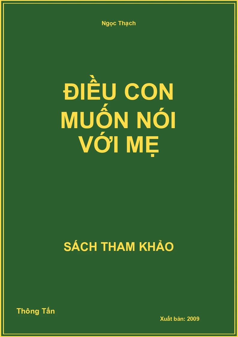 Điều Con Muốn Nói Với Mẹ