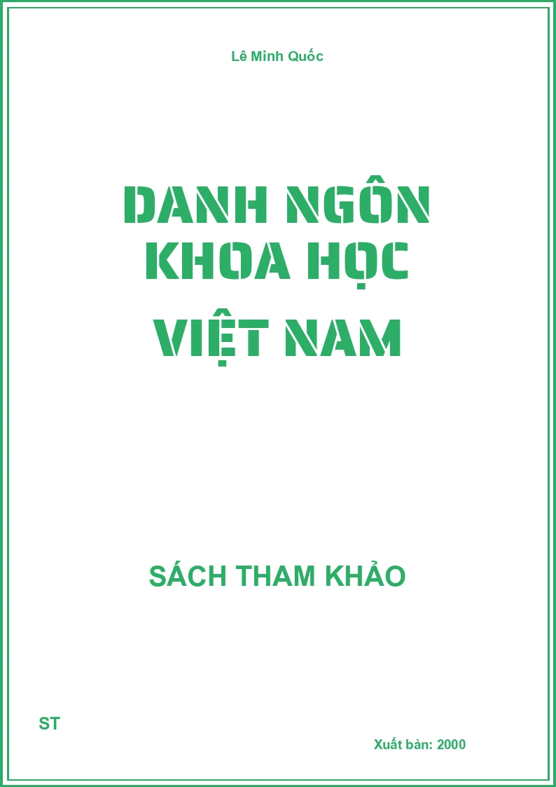 Danh Ngôn Khoa Học Việt Nam