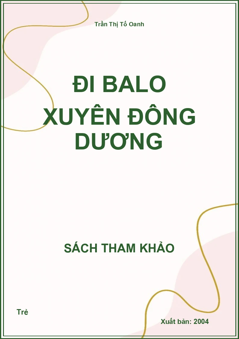 Đi Balo Xuyên Đông Dương