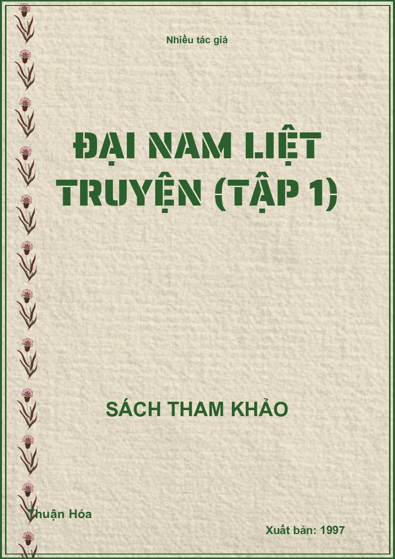 Đại Nam Liệt Truyện (Tập 1)