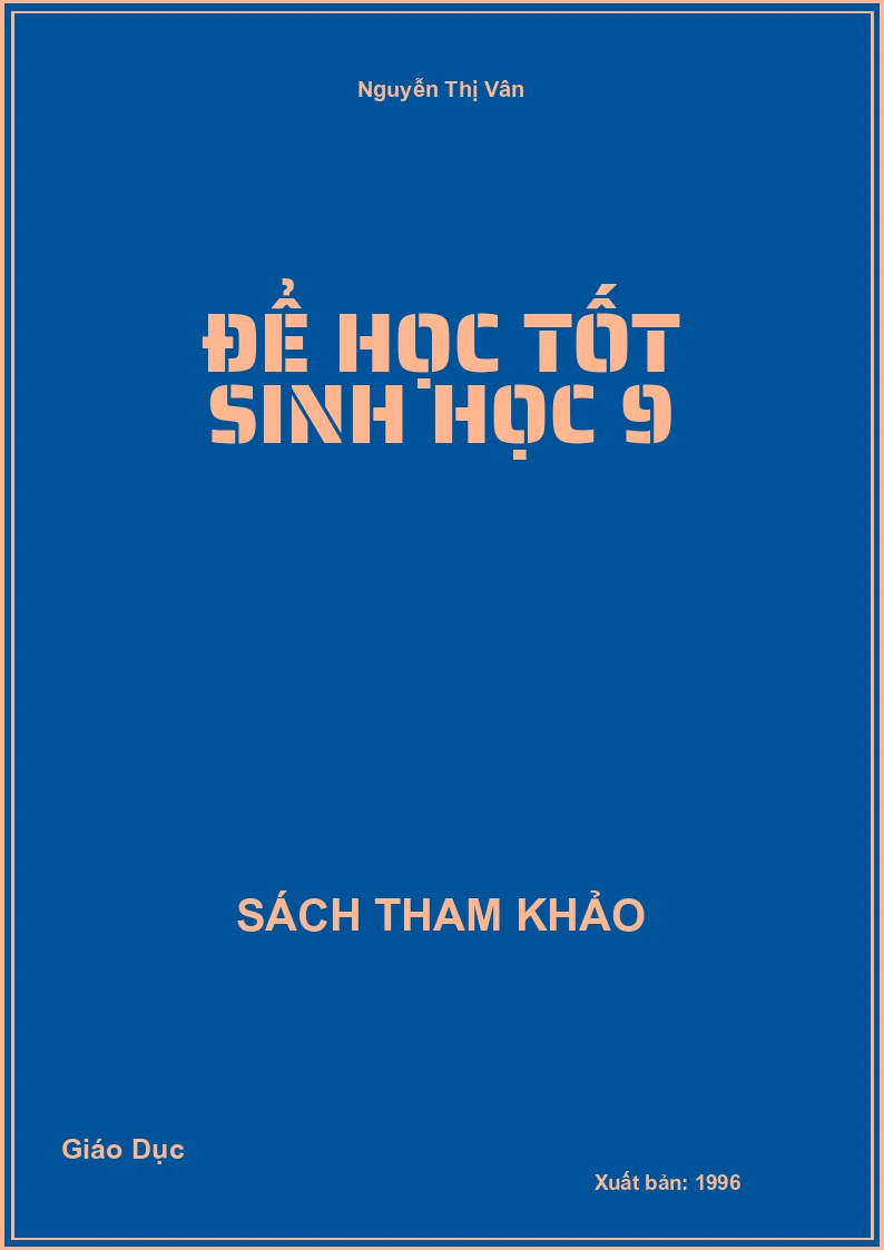 Để Học Tốt Sinh Học 9
