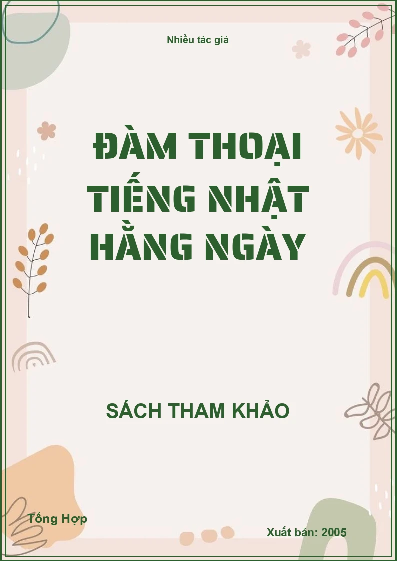 Đàm Thoại Tiếng Nhật Hằng Ngày