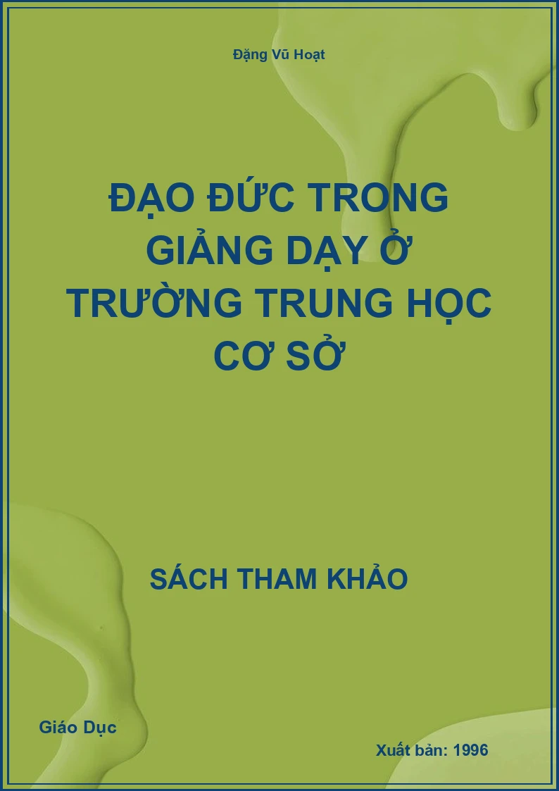 Đạo đức trong giảng dạy ở trường Trung học cơ sở