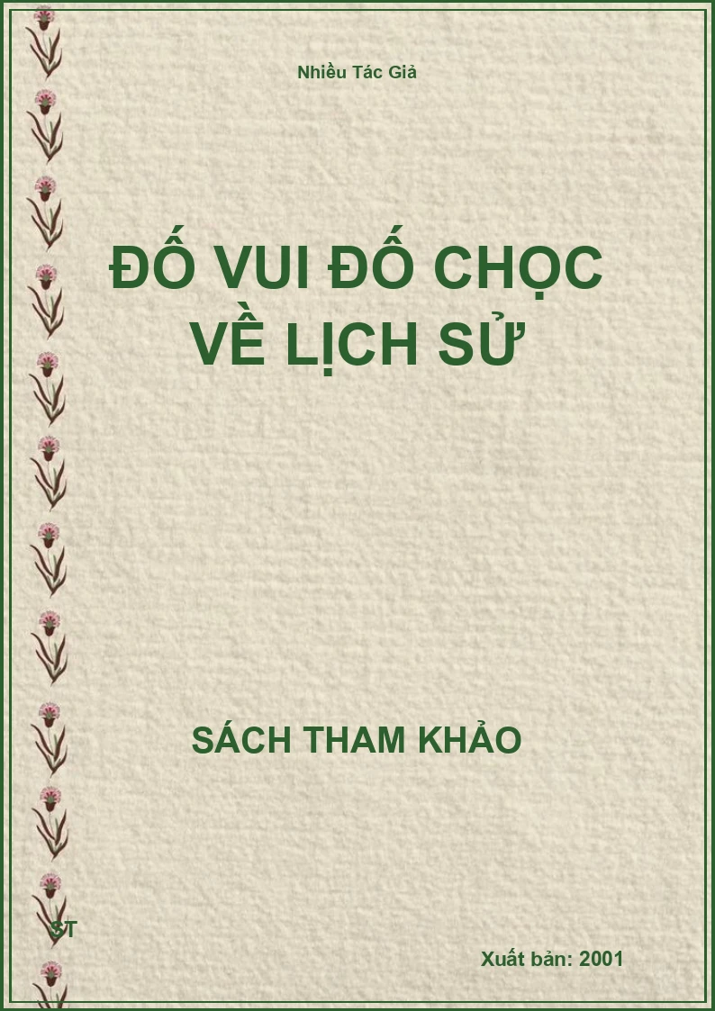 Đố Vui Đố Chọc Về Lịch Sử