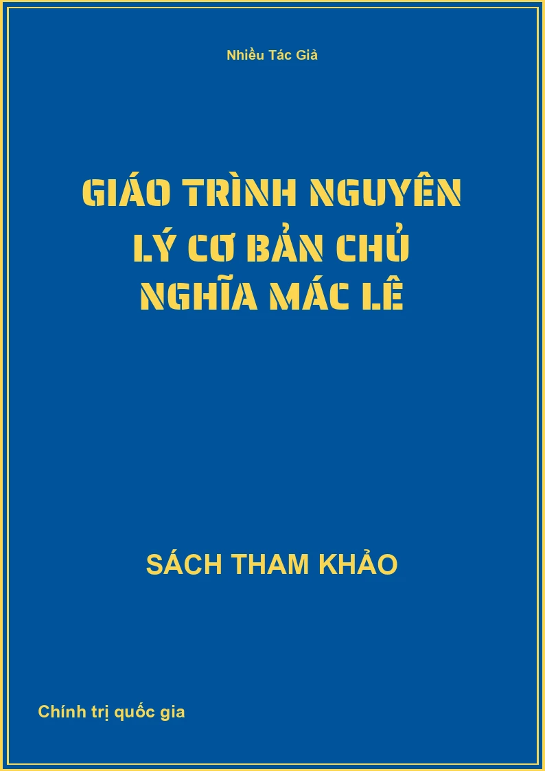 Giáo Trình Nguyên Lý Cơ Bản Chủ Nghĩa Mác Lê