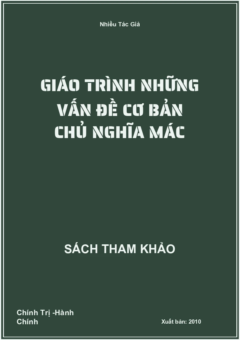 Giáo Trình Những Vấn Đề Cơ Bản Chủ Nghĩa Mác