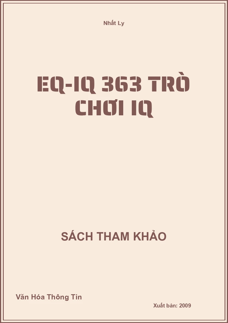 EQ-IQ 363 Trò Chơi IQ