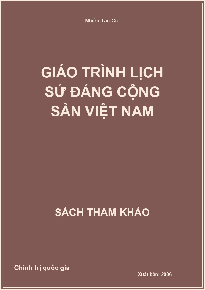 Giáo Trình Lịch Sử Đảng Cộng Sản Việt Nam