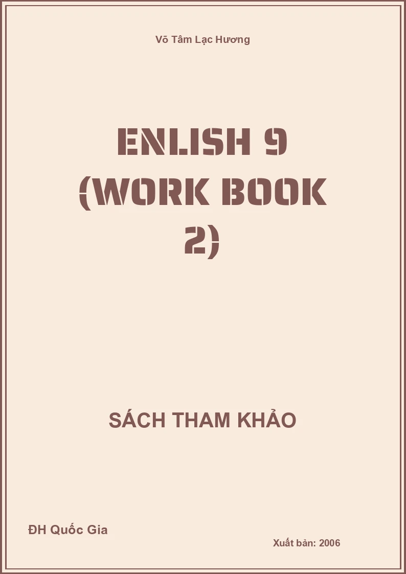English 9 (Work Book 2)