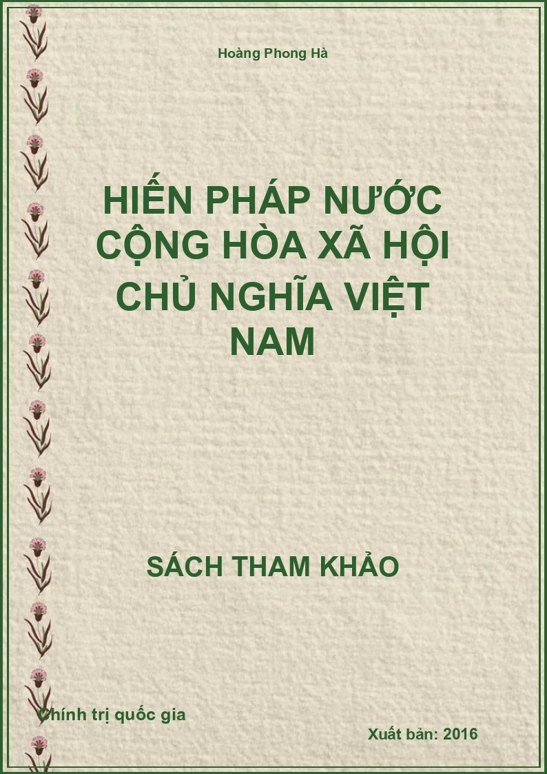 Hiến Pháp Nước Cộng Hòa Xã Hội Chủ Nghĩa Việt Nam