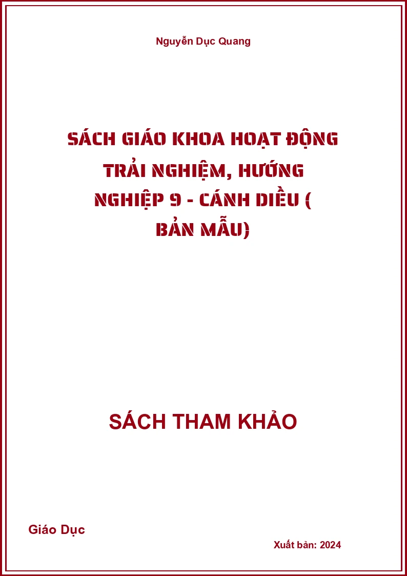 Sách giáo khoa Hoạt động trải nghiệm, hướng nghiệp 9 - Cánh diều ( Bản Mẫu)