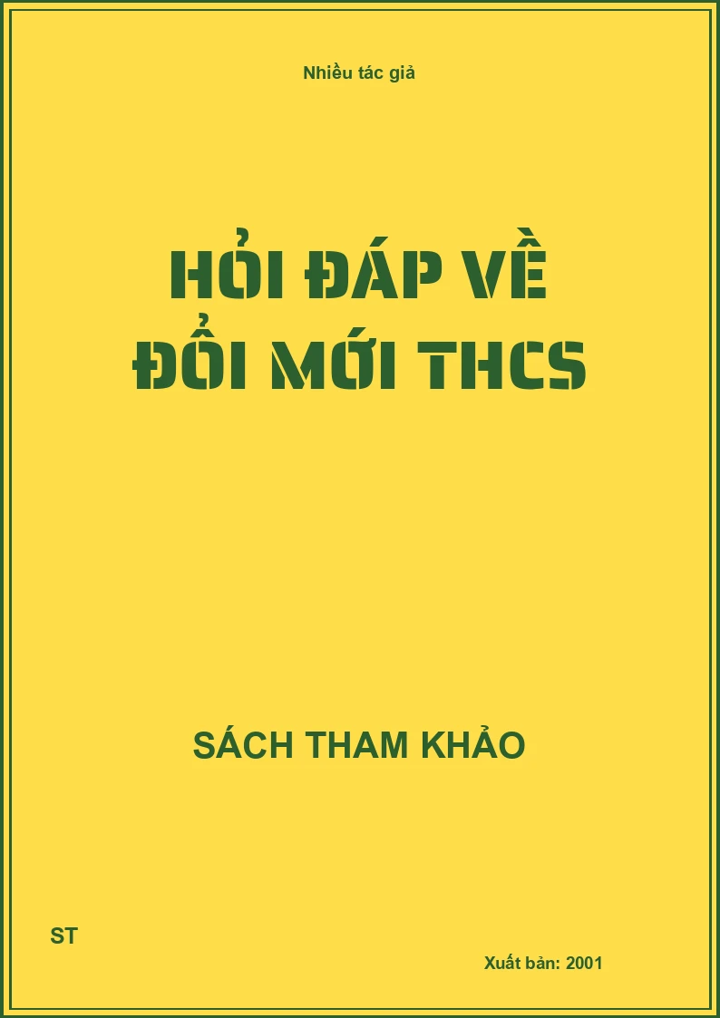 Hỏi Đáp Về Đổi Mới THCS (STK)