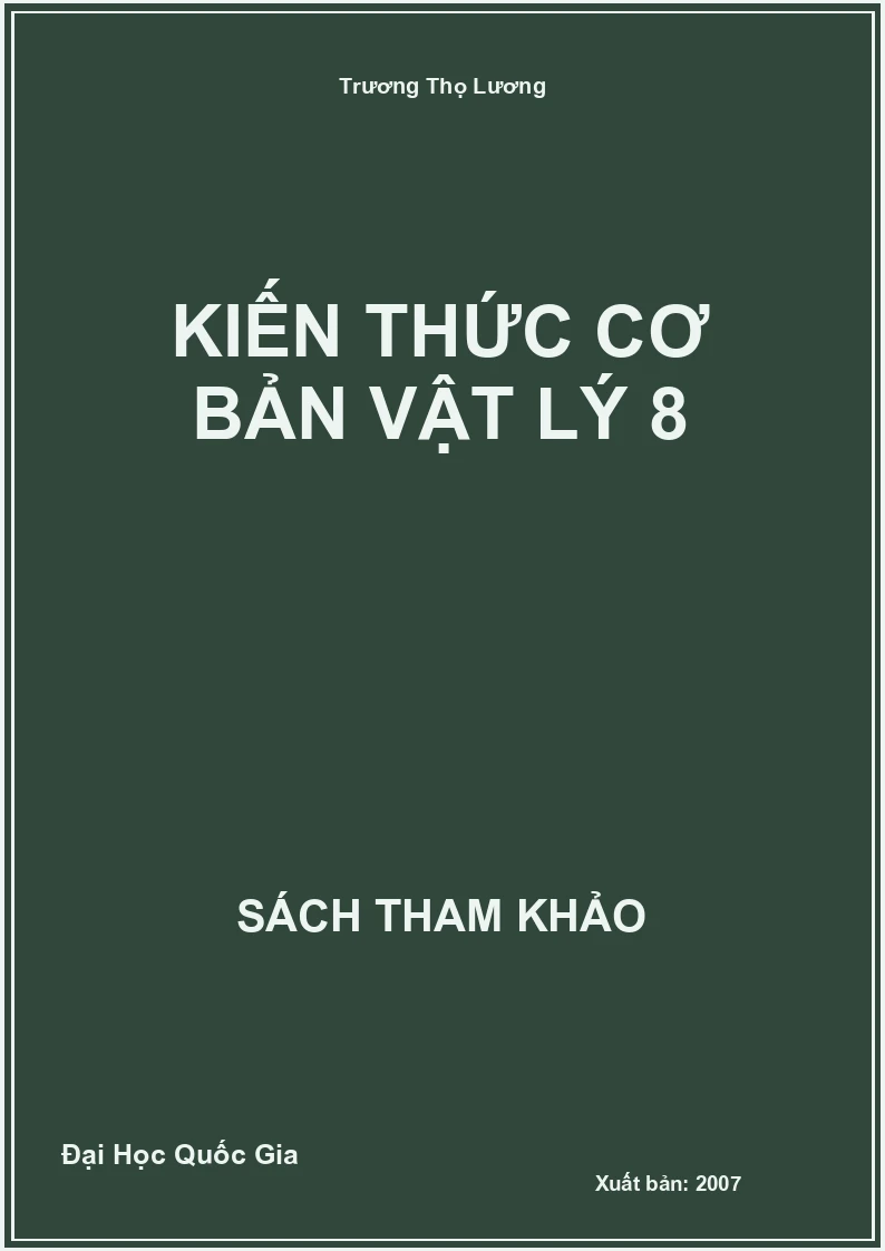 Kiến Thức Cơ Bản Vật Lý 8