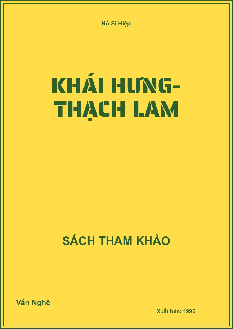 Khái Hưng- Thạch Lam