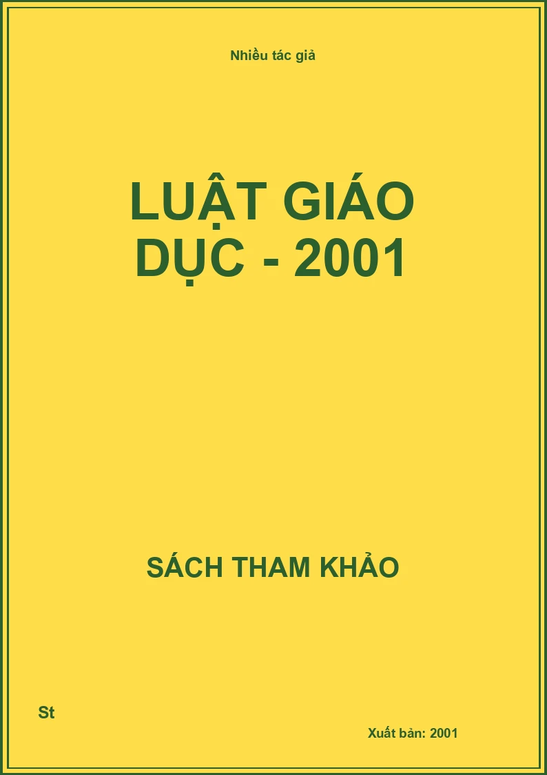Luật Giáo Dục - 2001