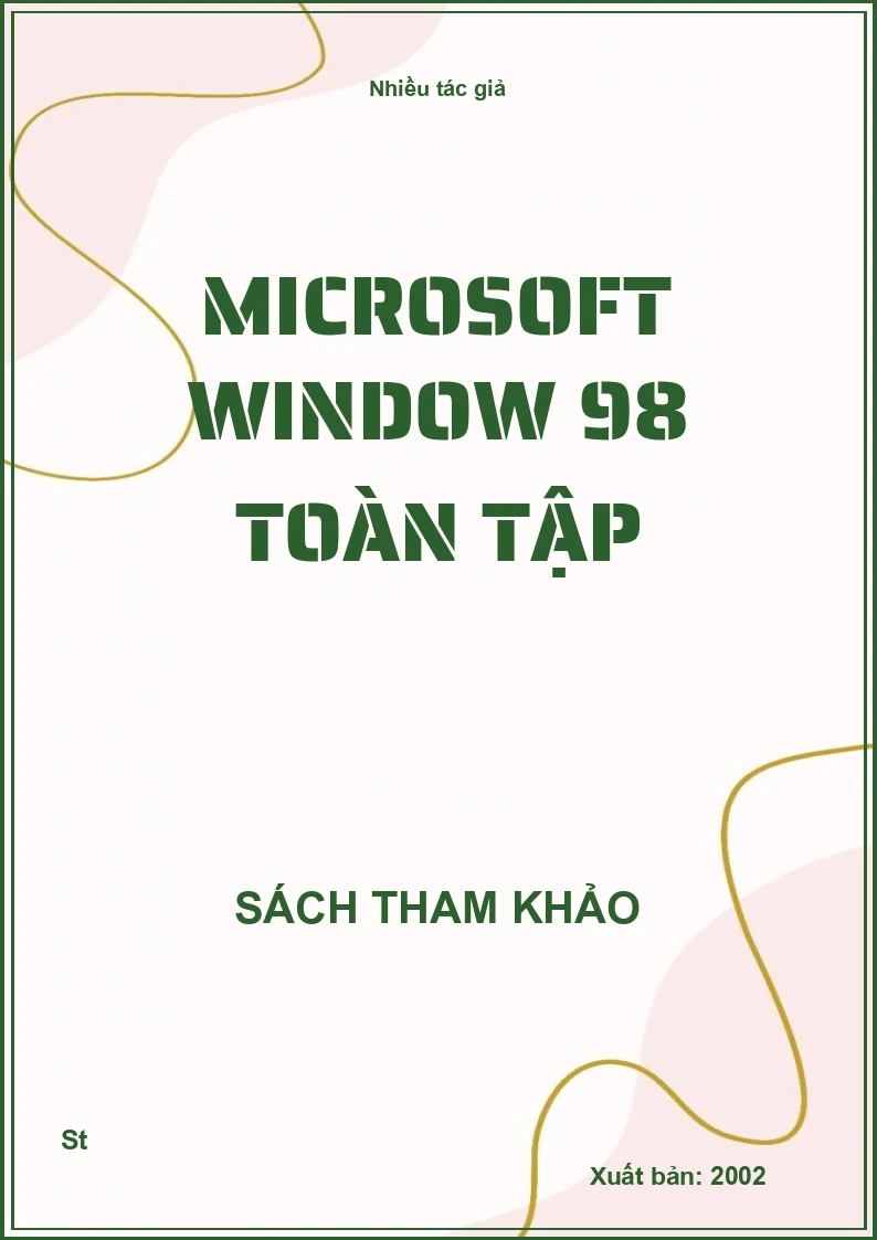 Microsoft Window 98 Toàn Tập