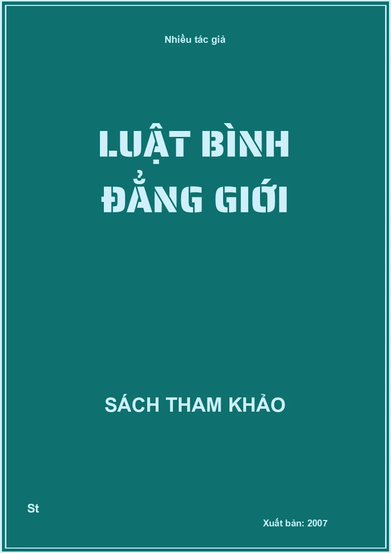 Luật Bình Đẳng Giới
