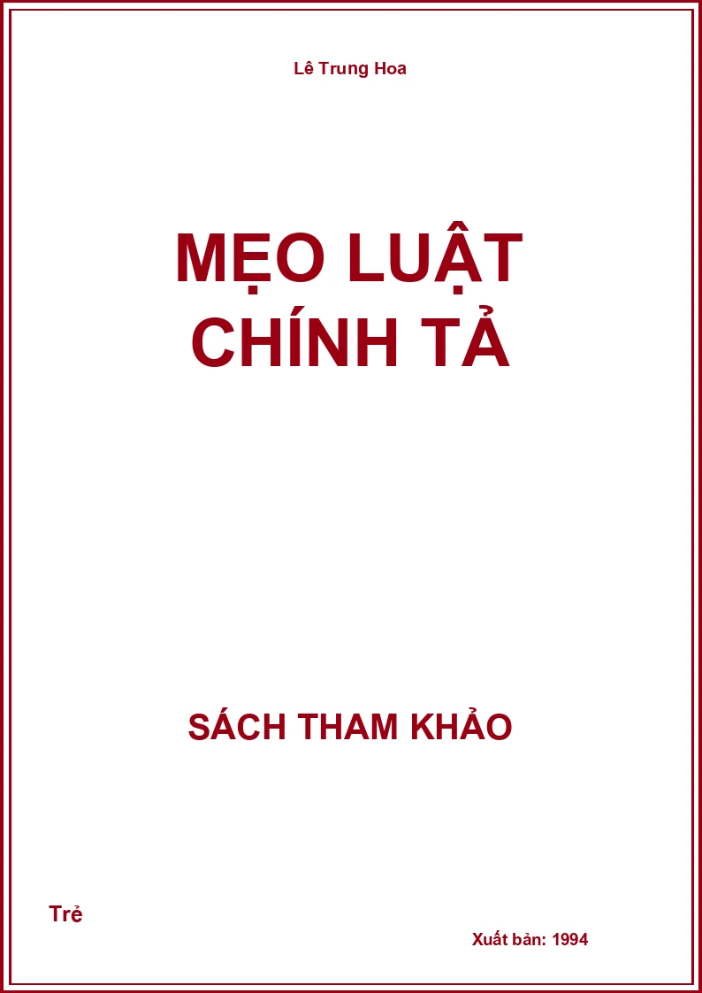 Mẹo Luật Chính Tả