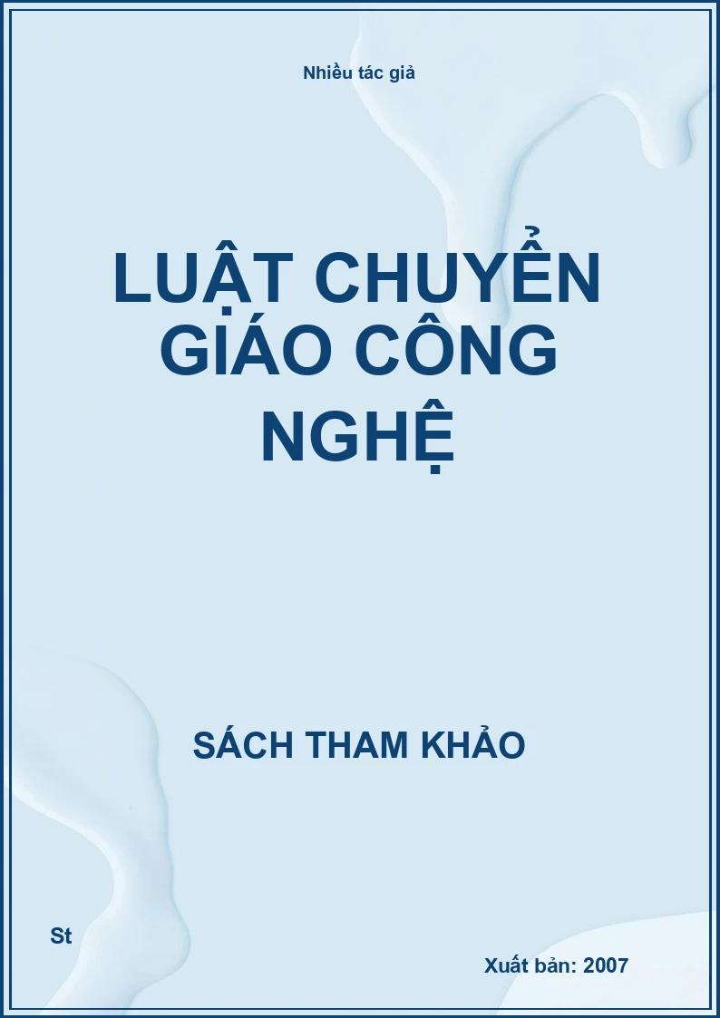Luật Chuyển Giáo Công Nghệ
