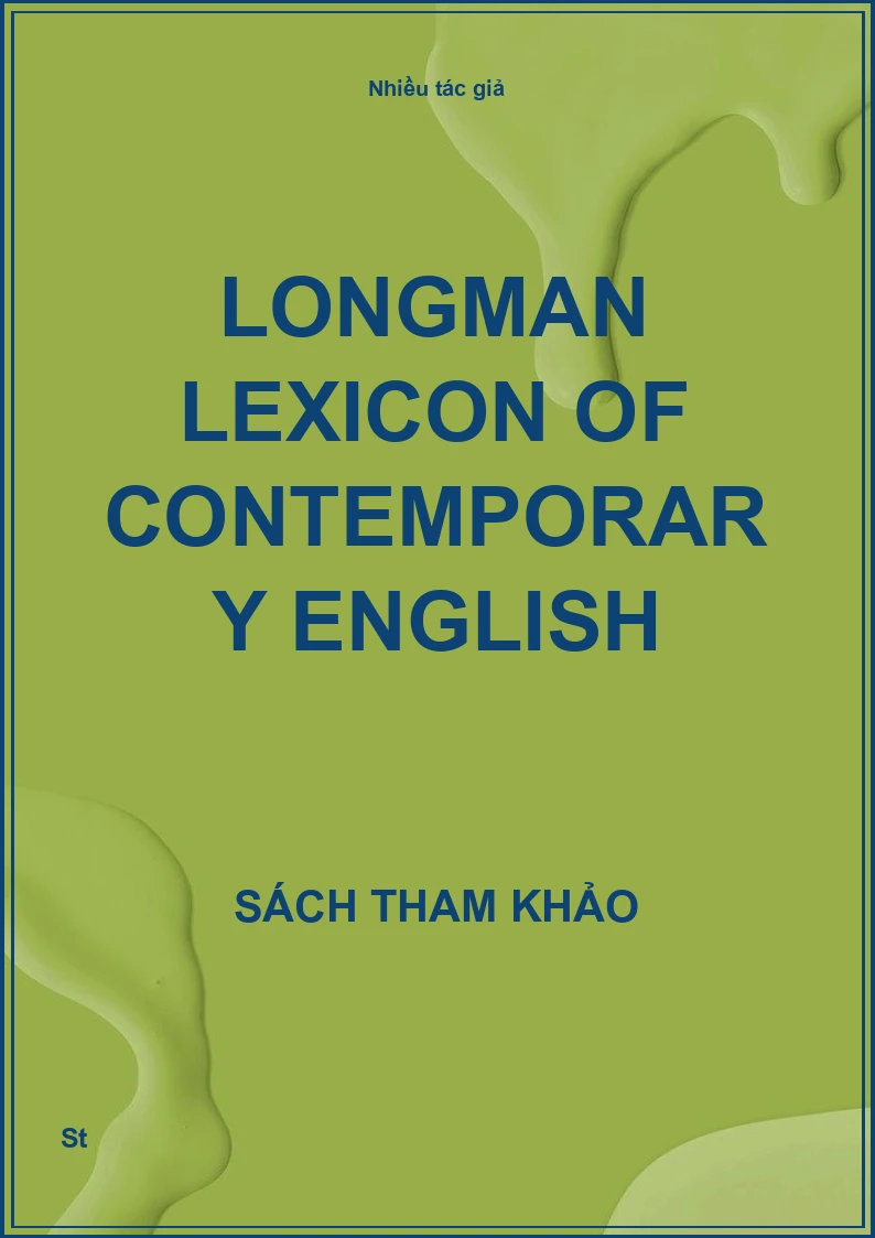 Longman Lexicon Of Contemporary English