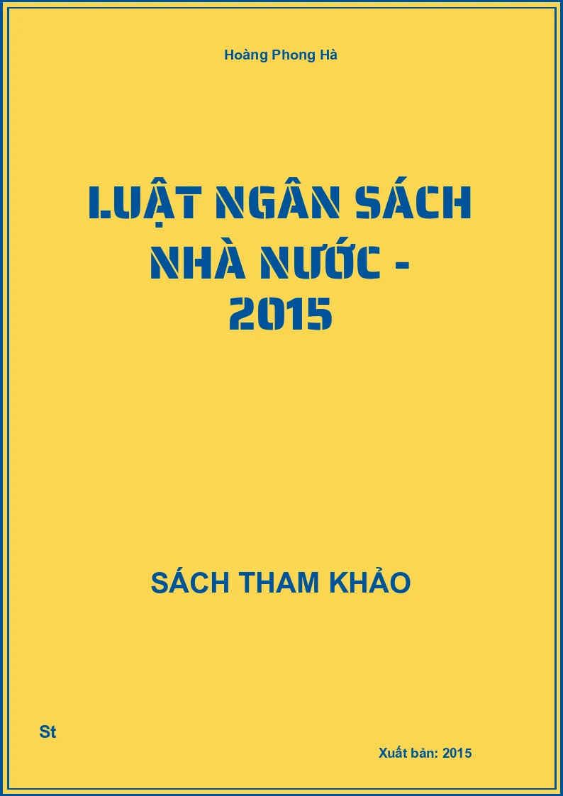 Luật Ngân Sách Nhà Nước - 2015