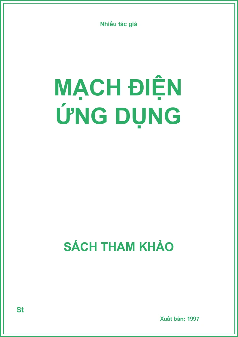 Mạch Điện Ứng Dụng