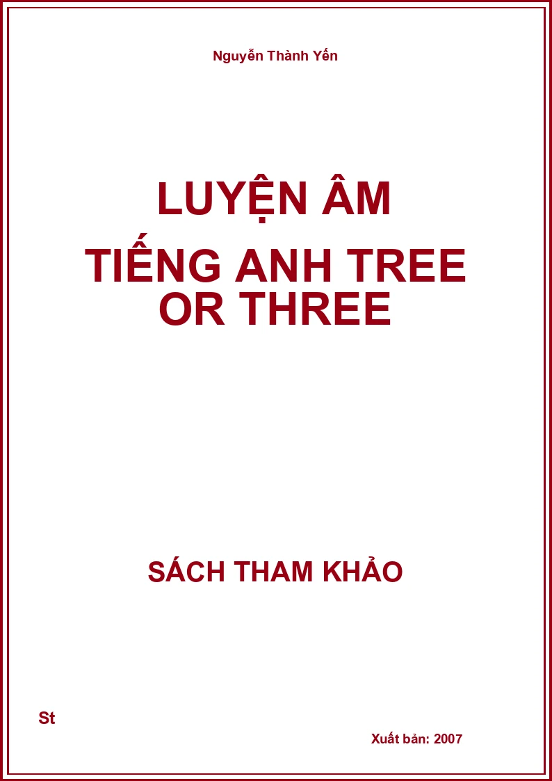 Luyện Âm Tiếng Anh Tree Or Three