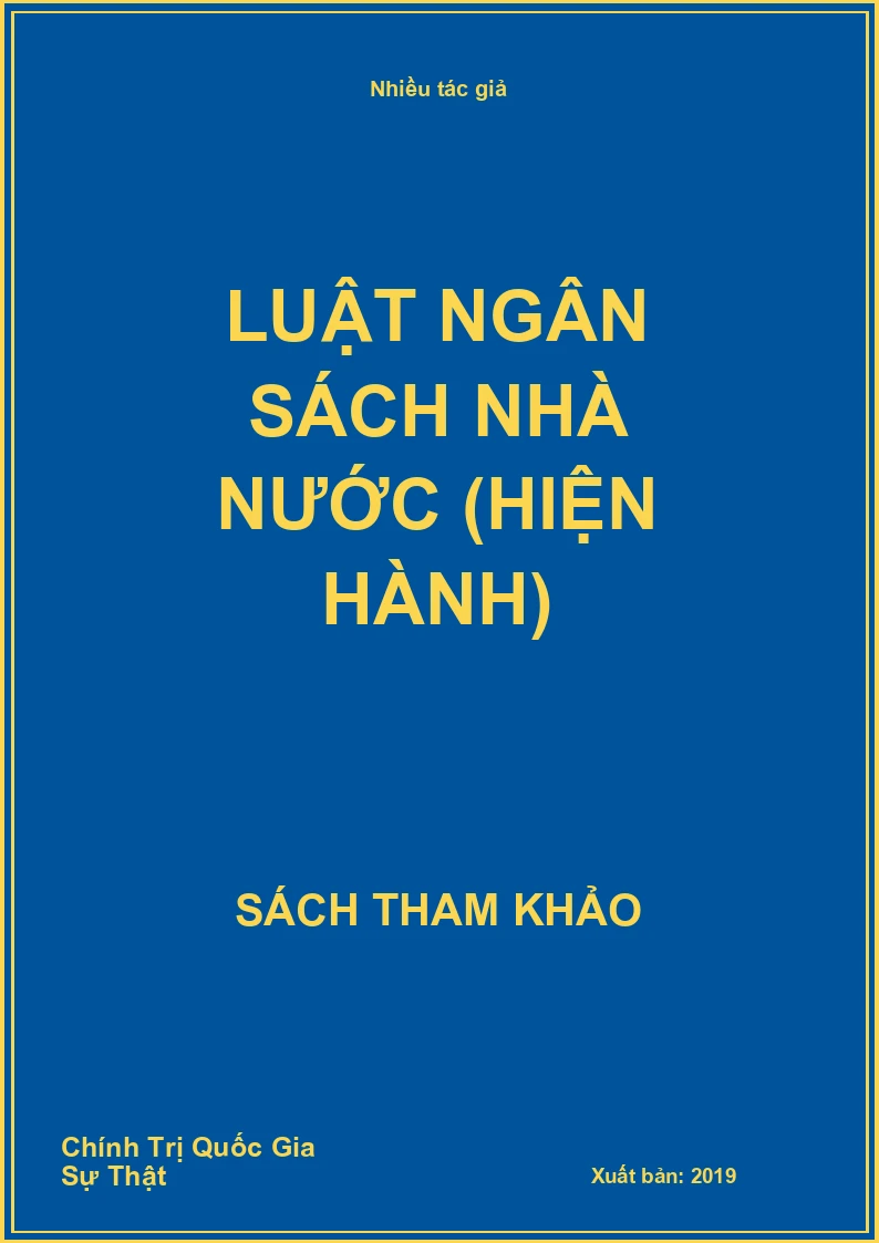 Luật Ngân Sách Nhà Nước (Hiện Hành)