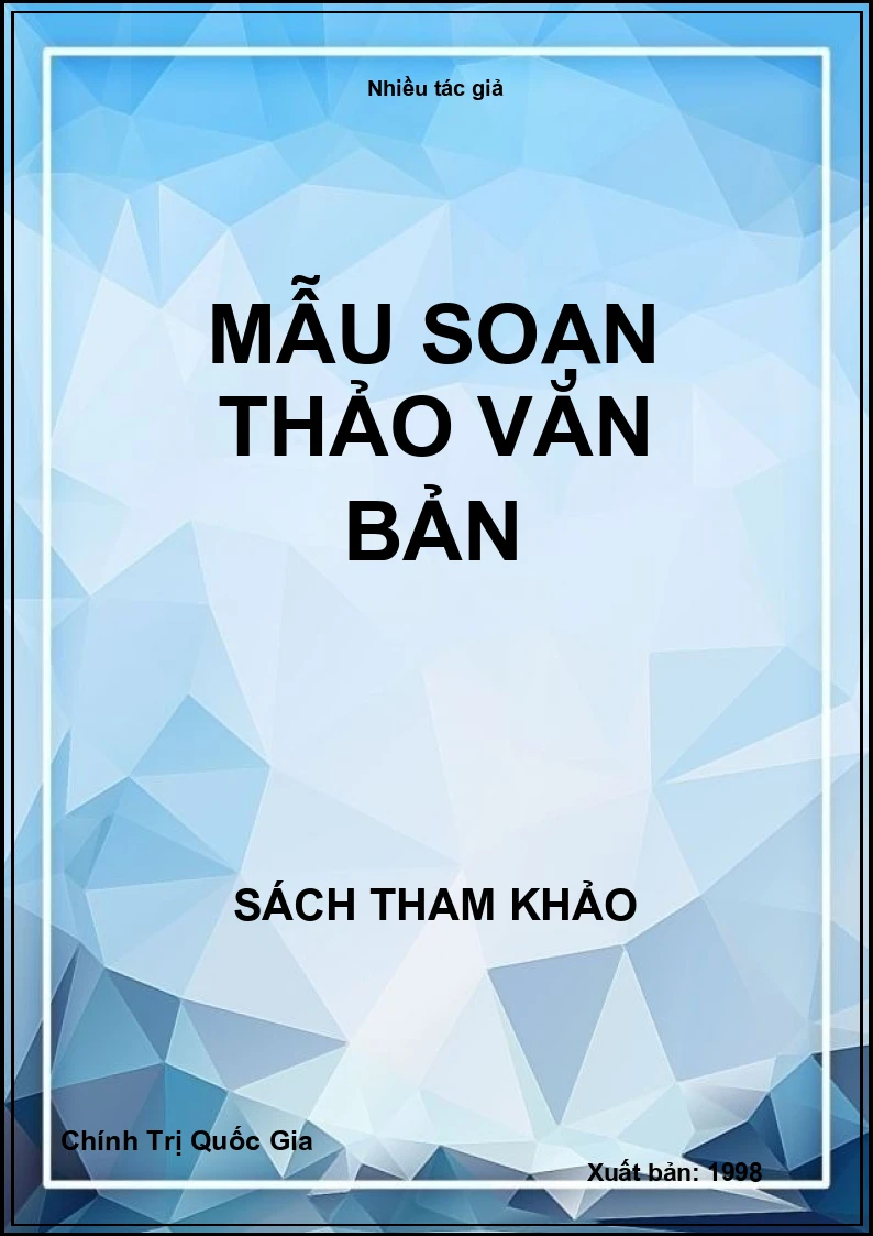 Mẫu Soạn Thảo Văn Bản