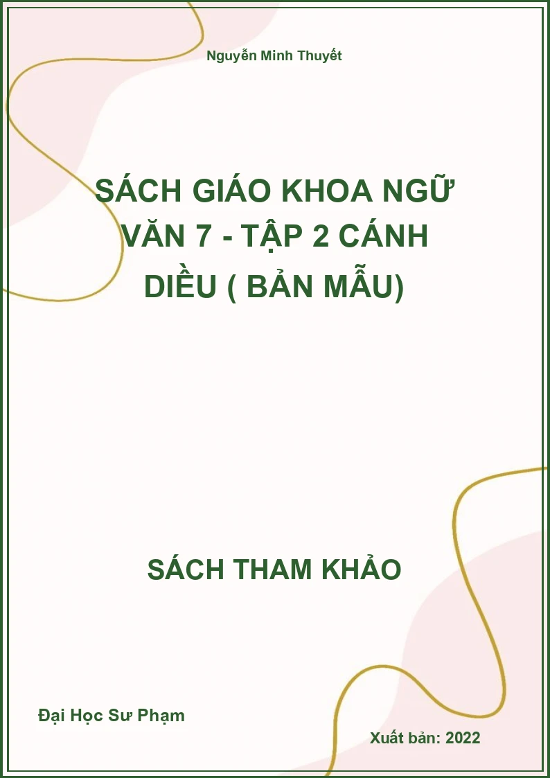 Sách giáo khoa Ngữ văn 7 - Tập 2 Cánh Diều ( Bản Mẫu)