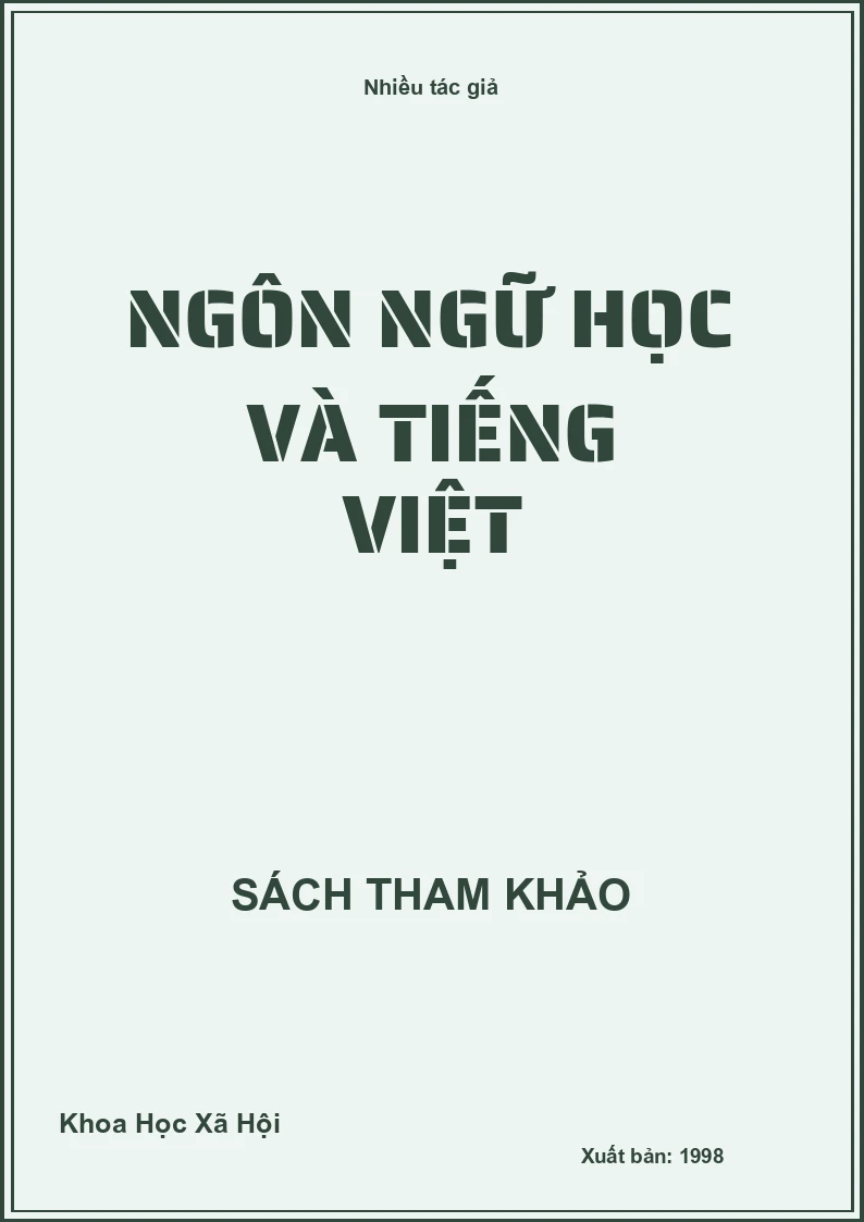 Ngôn Ngữ Học Và Tiếng Việt