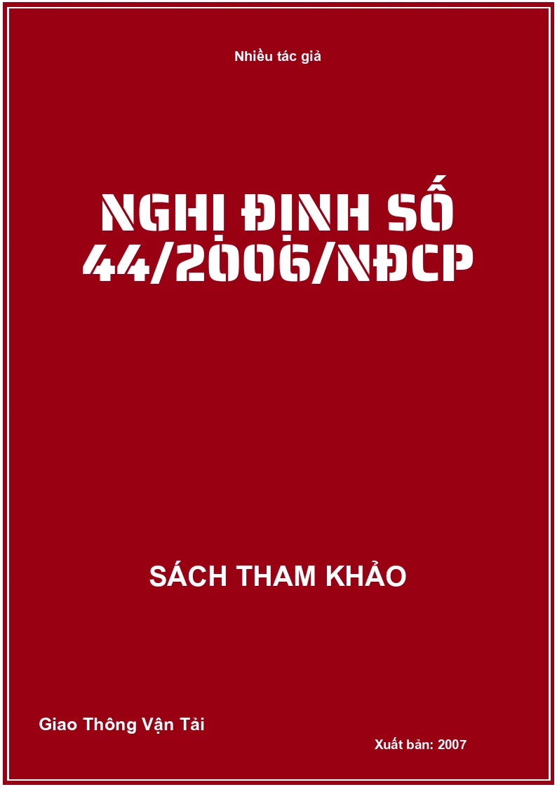Nghị Định Số 44/2006/Nđcp