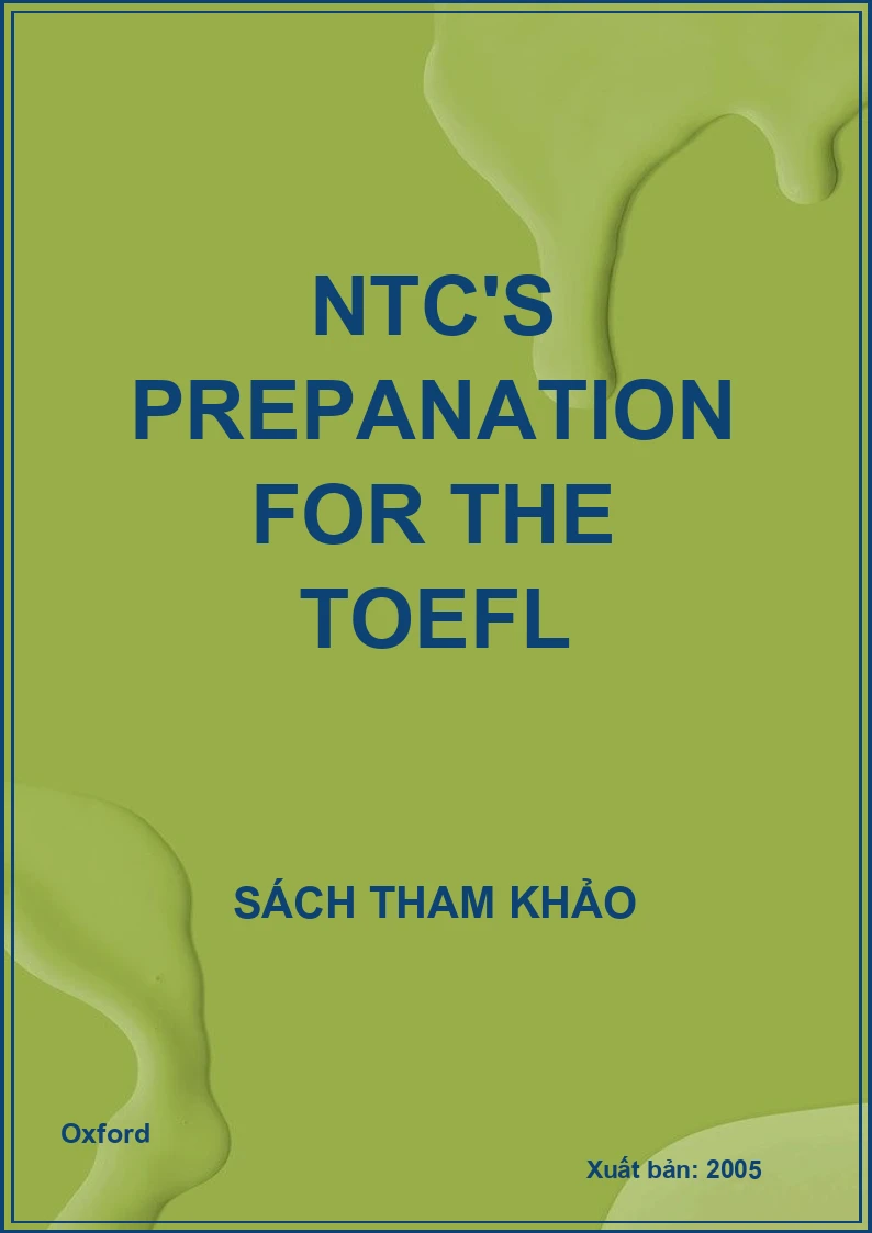 Ntc'S Prepanation For The Toefl
