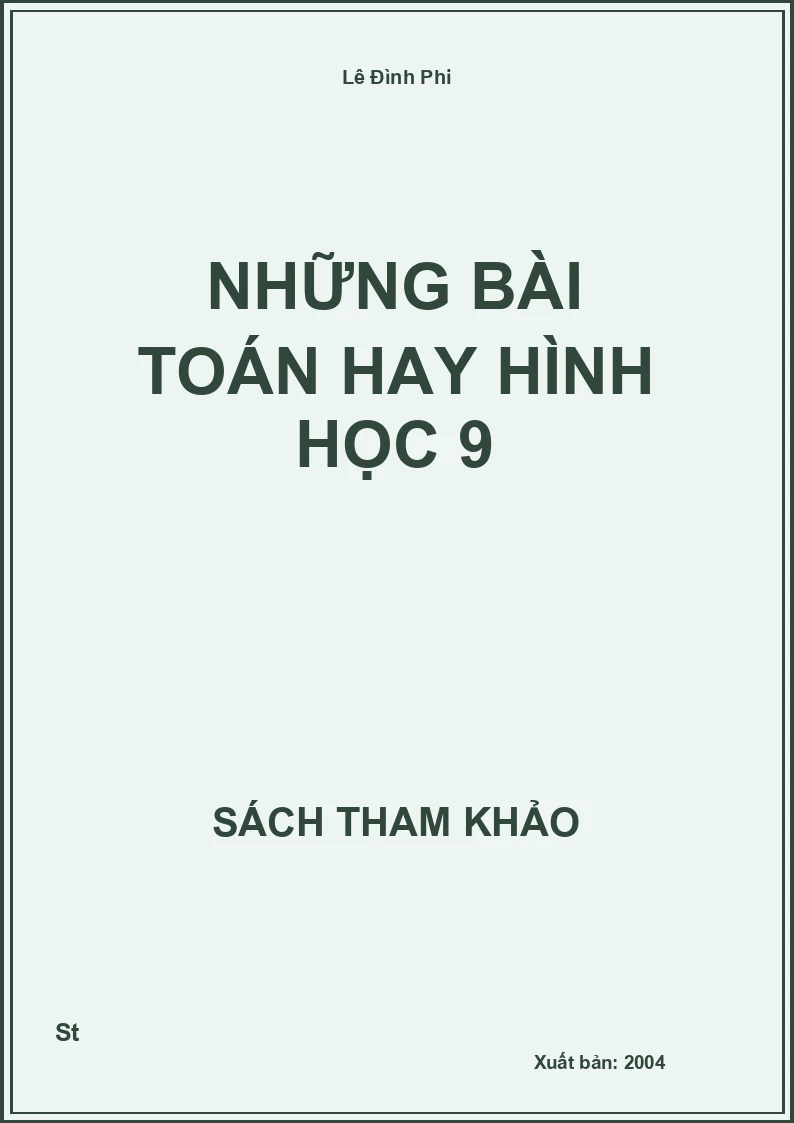 Những Bài Toán Hay Hình Học 9