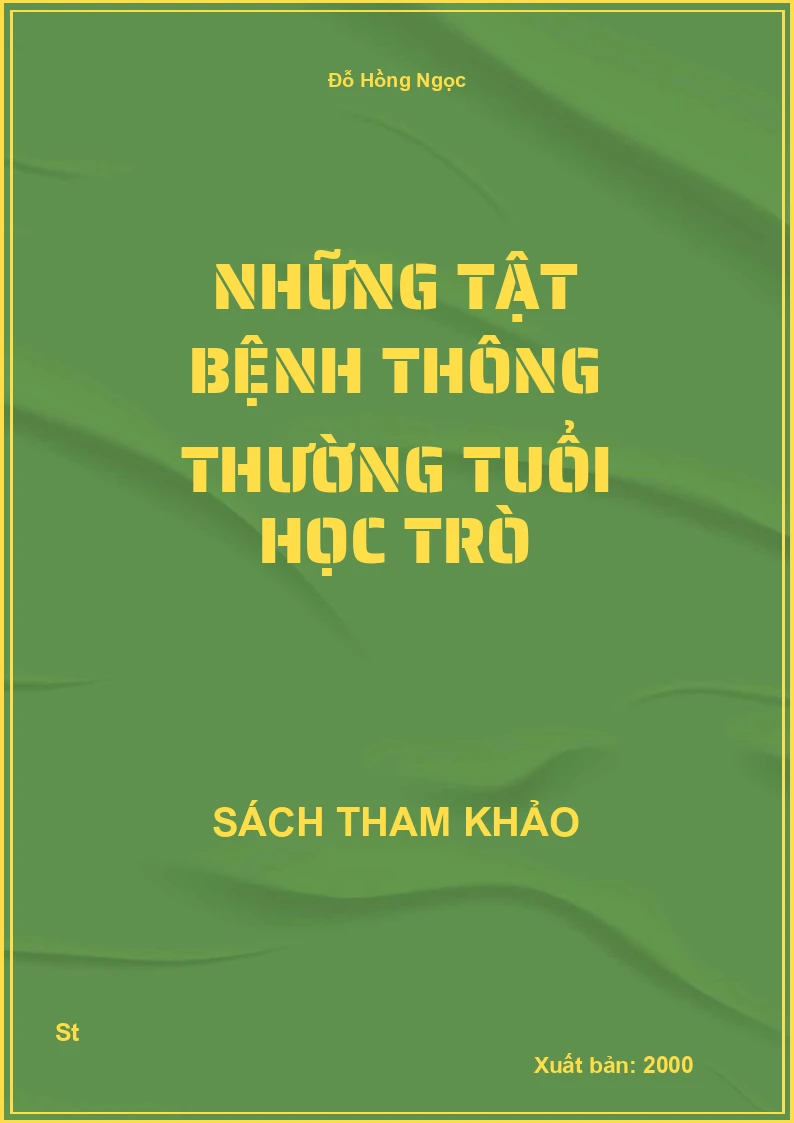Những Tật Bệnh Thông Thường Tuổi Học Trò