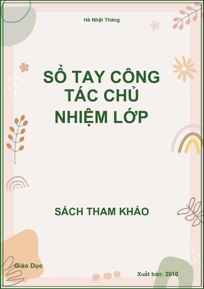 Sổ Tay Công Tác Chủ Nhiệm Lớp
