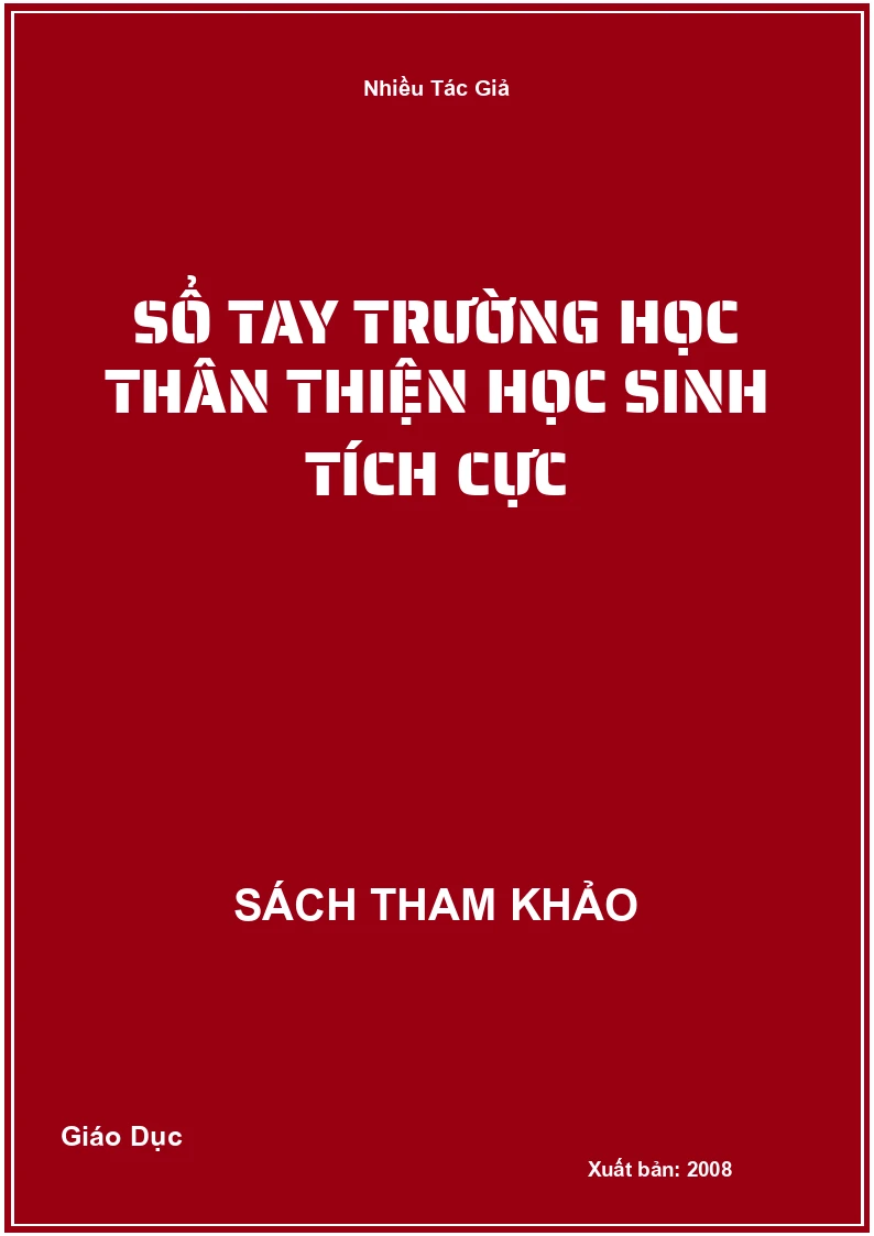 Sổ Tay Trường Học Thân Thiện Học Sinh Tích Cực
